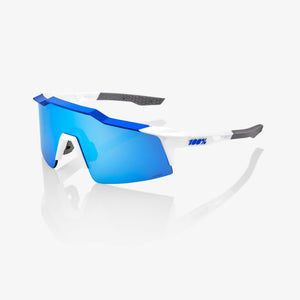 [SPEEDCRAFT SL] Matte White/Metallic Blue - HiPER Blue Multilayer Mirror Lens