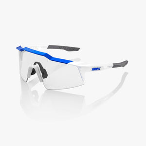 [SPEEDCRAFT SL] Matte White/Metallic Blue - HiPER Blue Multilayer Mirror Lens