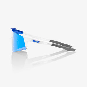 [SPEEDCRAFT SL] Matte White/Metallic Blue - HiPER Blue Multilayer Mirror Lens