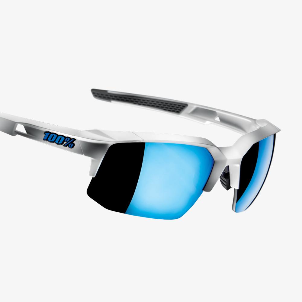 [SPEEDCOUPE] Matte White - HiPER Blue Multilayer Mirror Lens