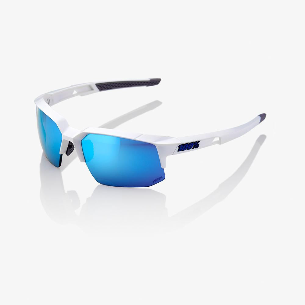 [SPEEDCOUPE] Matte White - HiPER Blue Multilayer Mirror Lens